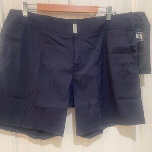 Men’s VILEBREQUIN Flat Belt Navy Blue Swim Trunks Bathing Suit XXXL (38" waist)